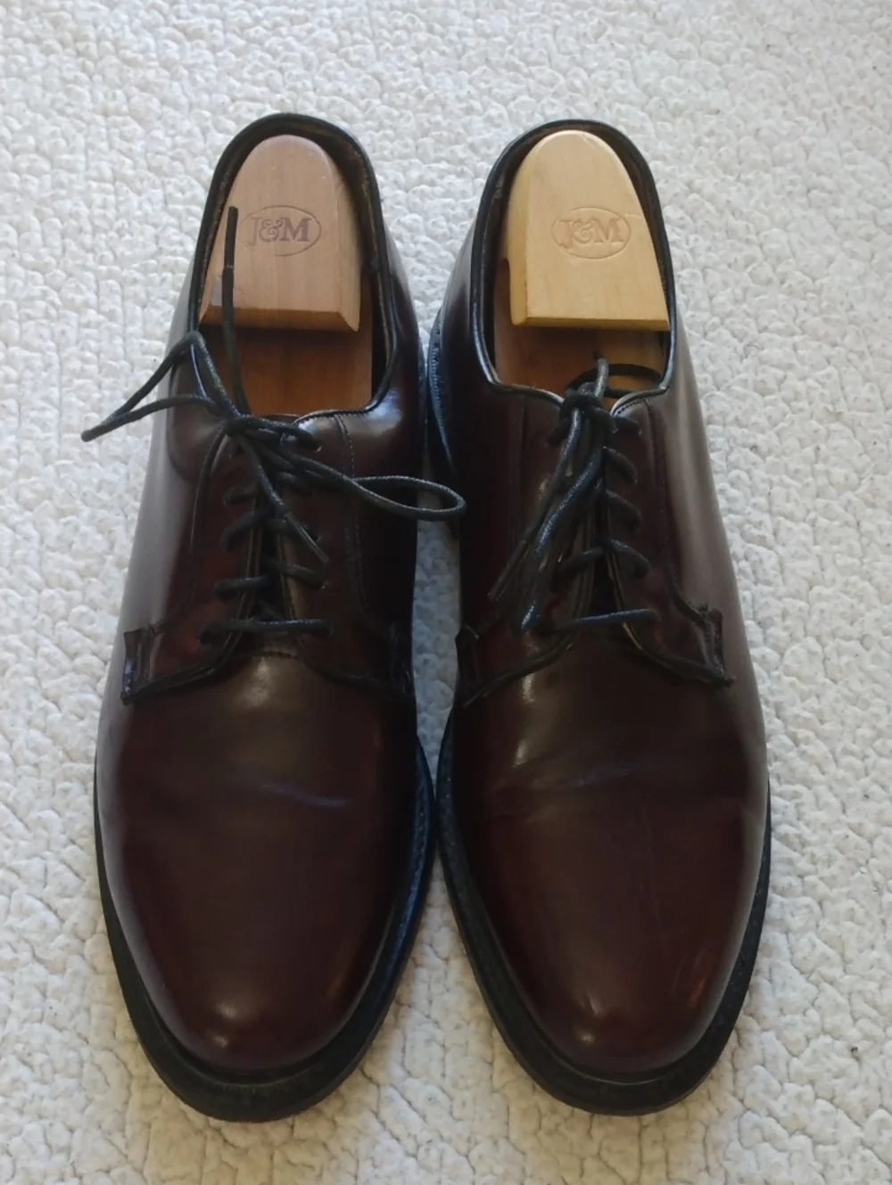 British Walkers Oxblood/Burgundy Leather Derby Shoes 10.5 D (Made in the USA)